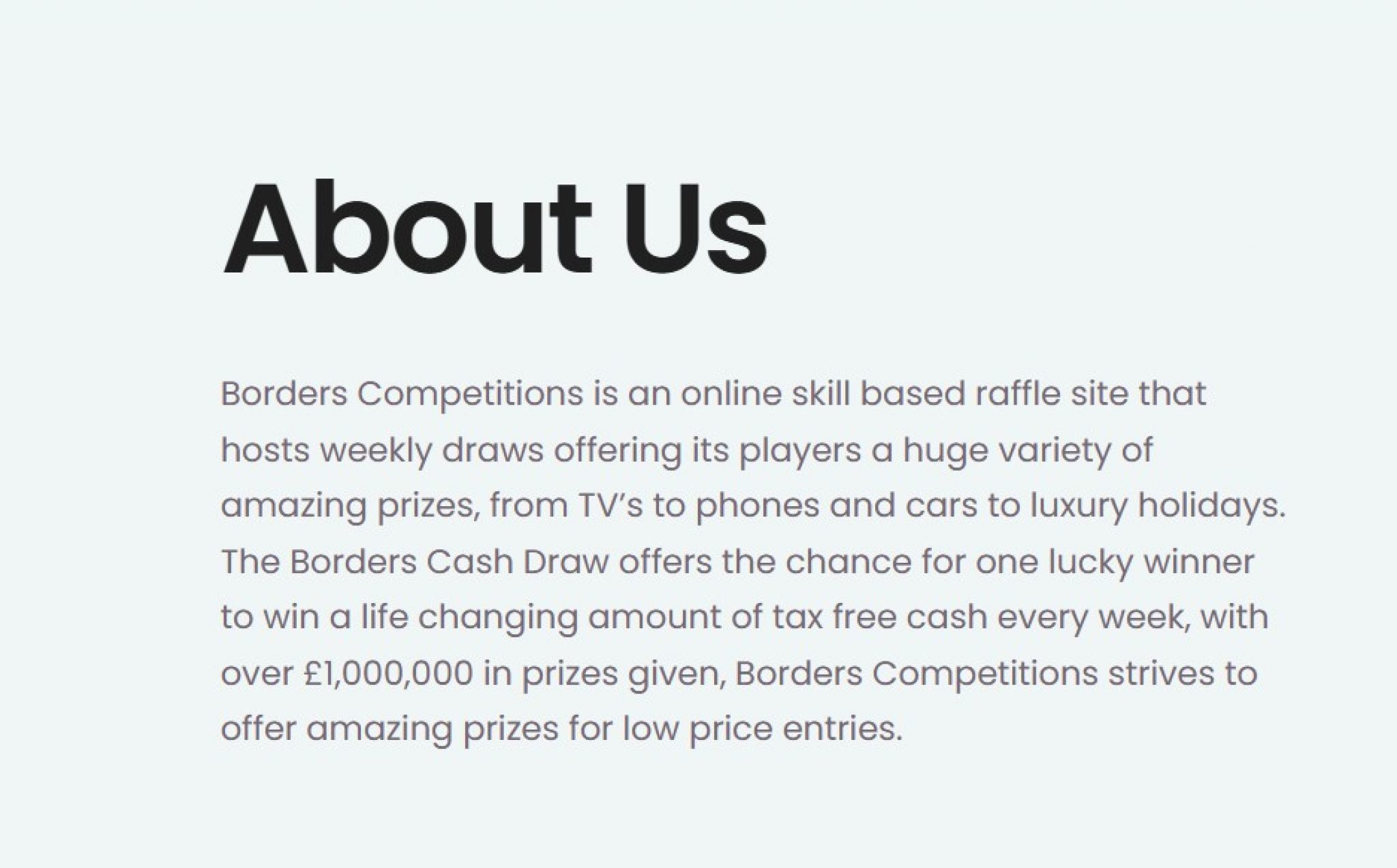 Borders Competitions Review - Real Competitions