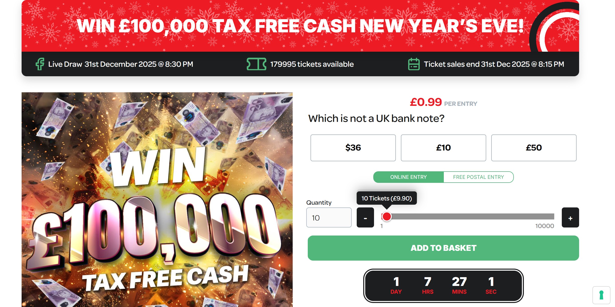 Click Competitions Review - Win £100,000 Cash